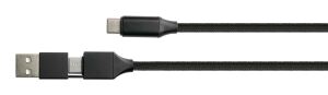 Python PY-USB002S USB Kabel 1 m USB A/USB C USB C 0,48 Gbit/s 60 W Schwarz