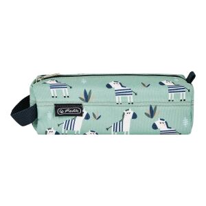 Herlitz Quattro Crazy Zebra Weiches Federmäppchen Polyester Schwarz, Grün, Weiß