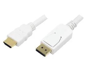 LogiLink 2m, HDMI-DP DisplayPort Weiß