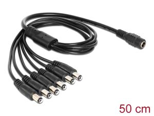 DELOCK Stromkabel DC 5,5 x 2,1mm 1x Bu -> 6x St