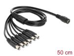 DELOCK Stromkabel DC 5,5 x 2,1mm 1x Bu -> 6x St