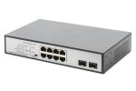 Digitus DN-95140 Netzwerk-Switch Unmanaged Gigabit Ethernet (10/100/1000) Power over Ethernet (PoE) Schwarz, Silber