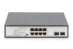 Digitus DN-95140 Netzwerk-Switch Unmanaged Gigabit Ethernet (10/100/1000) Power over Ethernet (PoE) Schwarz, Silber