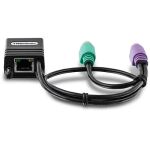 Trendnet TK-CAT5P PS/2-Kabel 0,4 m 2x 6-p Mini-DIN Schwarz