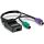 Trendnet TK-CAT5P PS/2-Kabel 0,4 m 2x 6-p Mini-DIN Schwarz