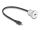 DELOCK USB2.0 Micro-B Einbaubuchse mit Kabelp. St. Alu. 30cm