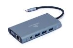 Gembird A-CM-COMBO7-01 laptop-dockingstation & portreplikator USB 3.2 Gen 1 (3.1 Gen 1) Type-A Grau
