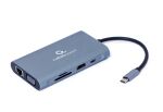 Gembird A-CM-COMBO7-01 laptop-dockingstation & portreplikator USB 3.2 Gen 1 (3.1 Gen 1) Type-A Grau