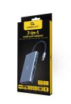 Gembird A-CM-COMBO7-01 laptop-dockingstation & portreplikator USB 3.2 Gen 1 (3.1 Gen 1) Type-A Grau