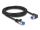 DeLOCK RJ45 Netzwerkkabel Cat.6A S/FTP gerade / rechts gewinkelt 2 m schwarz
