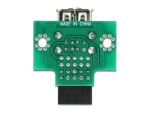 DELOCK USB Pfostenbuchse > 2 x USB 2.0 Typ-A Buchse - oben