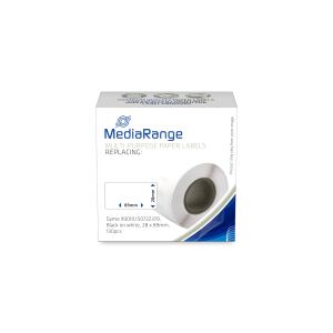 MediaRange Universal-Papieretiketten, für/ersetzt Dymo 99010/S0722370, permanent haftend, 28x89mm, 130 Stück, schwarz auf weiß