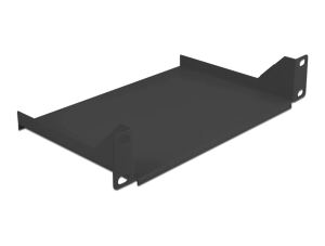 DELOCK 10" Fachboden für Netzwerkschrank 1 HE schwarz
