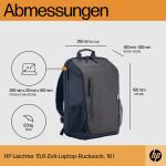 HP Reise-Laptop-Rucksack, 18 Liter, 39,6 cm (15,6 Zoll), Iron Grey