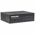 Intellinet 8-Port Gigabit Ethernet PoE+ Switch, IEEE 802.3at/af Power over Ethernet (PoE+/PoE)-konform, 60 W, Desktop