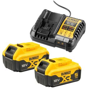 DEWALT Akku-Kit (2x 18V/5Ah plus DCB1104)