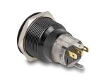 DELOCK Druckschalter zum Einbau 22 mm 12 V 5 x Lötanschluss