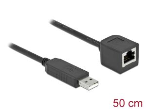 DELOCK Serielles Anschlusskabel mit FTDI Chipsatz, 50cm schw