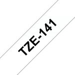 Brother TZE-141 Etiketten erstellendes Band Schwarz auf...