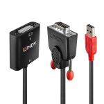 Lindy 38184 Videokabel-Adapter 0,2 m DVI-D VGA (D-Sub) + USB Schwarz, Orange