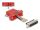 DELOCK Adapter D-Sub25> D-Sub25 St/Bu Montagesatz rot