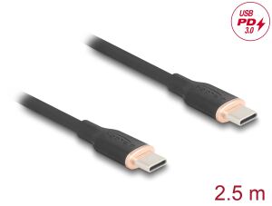 DELOCK USB 2.0 Kabel USB Typ-C St > St PD 3.0 60W 2,5m schw.