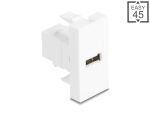 DELOCK Easy 45 Modul USB 2.0 Typ-A BU zu USB 2.0 Typ-B BU ws