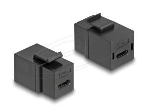 DELOCK Keystone Modul USB-C 2.0 Buchse zu Buchse schwarz