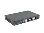 Lanberg RSFE-16P-2C-150 Netzwerk-Switch Unmanaged Gigabit Ethernet (10/100/1000) Power over Ethernet (PoE) 1U Schwarz