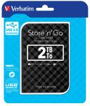 Verbatim Portables Festplattenlaufwerk Store n Go USB 3.0, 2 TB, Schwarz