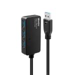 Lindy 43159 Schnittstellen-Hub USB 3.2 Gen 1 (3.1 Gen 1) Type-A 5000 Mbit/s Schwarz
