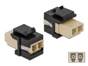 DELOCK Keystone Modul LC Duplex Buchse zu LC Duplex Buchse