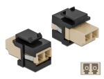 DELOCK Keystone Modul LC Duplex Buchse zu LC Duplex Buchse