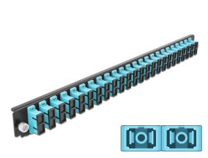 DELOCK 19" LWL Spleißbox Frontblende 24 Port SC Duplex aqua