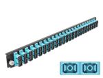 DELOCK 19" LWL Spleißbox Frontblende 24 Port SC Duplex aqua