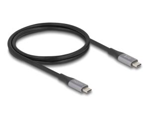 DeLOCK 81191 USB Kabel USB4 Gen 2x2 1 m USB C 40 Gbit/s 240 W Schwarz, Grau