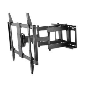 Manhattan Universal Wandhalterung für Großbildschirme, neig- und schwenkbar, Für Flachbildschirme und Curved Displays von 60" bis 100"* und bis zu 80 kg, neig- und schwenkbar sowie horizontal justierbar, schwarz