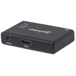 Manhattan 4K 2-Port HDMI-Splitter, 4K@30Hz, Stromversorgung über Netzteil, schwarz