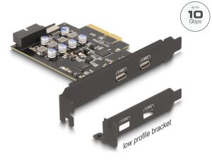 DELOCK PCI Express x4 Karte zu 2 x extern USB Type-C
