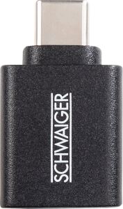 Schwaiger CAU310 533 Kabeladapter USB Type-C USB Type-A Schwarz
