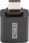 Schwaiger CAU310 533 Kabeladapter USB Type-C USB Type-A Schwarz