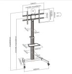 Equip 37-86" Drehbarer TV-Wagen