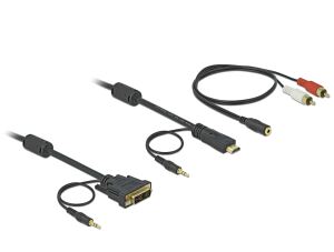 DELOCK DVI Kabel DVI(18+1) -> HDMI St/St 2.00m +Audio