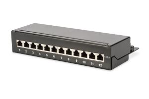 Digitus Desktop CAT 6A, Klasse EA Patch Panel, geschirmt, schwarz