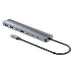 Manhattan 181167 laptop-dockingstation & portreplikator Kabelgebunden USB 3.2 Gen 2 (3.1 Gen 2) Type-C Grau
