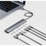 Manhattan 181167 laptop-dockingstation & portreplikator Kabelgebunden USB 3.2 Gen 2 (3.1 Gen 2) Type-C Grau