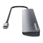 Manhattan 181167 laptop-dockingstation & portreplikator Kabelgebunden USB 3.2 Gen 2 (3.1 Gen 2) Type-C Grau