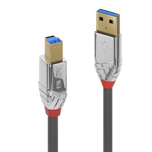 Lindy 36663 USB Kabel USB 3.2 Gen 1 (3.1 Gen 1) 3 m USB A USB B 5 Gbit/s Grau
