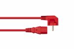 Kabelmeister SK0130-R010 Stromkabel Rot 1 m Netzstecker Typ E+F IEC C13
