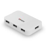 Lindy 43143 Schnittstellen-Hub USB 3.2 Gen 1 (3.1 Gen 1) Type-A 5000 Mbit/s Weiß